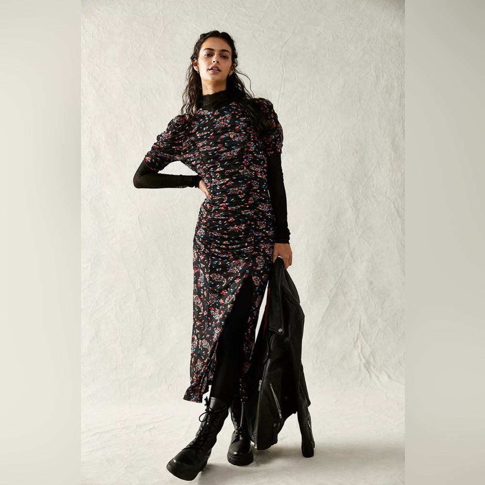 🎉LAST‎ PIECE🎉FREE PEOPLE Briella Midi Dress Twilight Combo